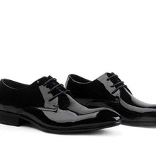 Leather Lace-up Glossy Wedding Shoes  Leather Pointed-toe