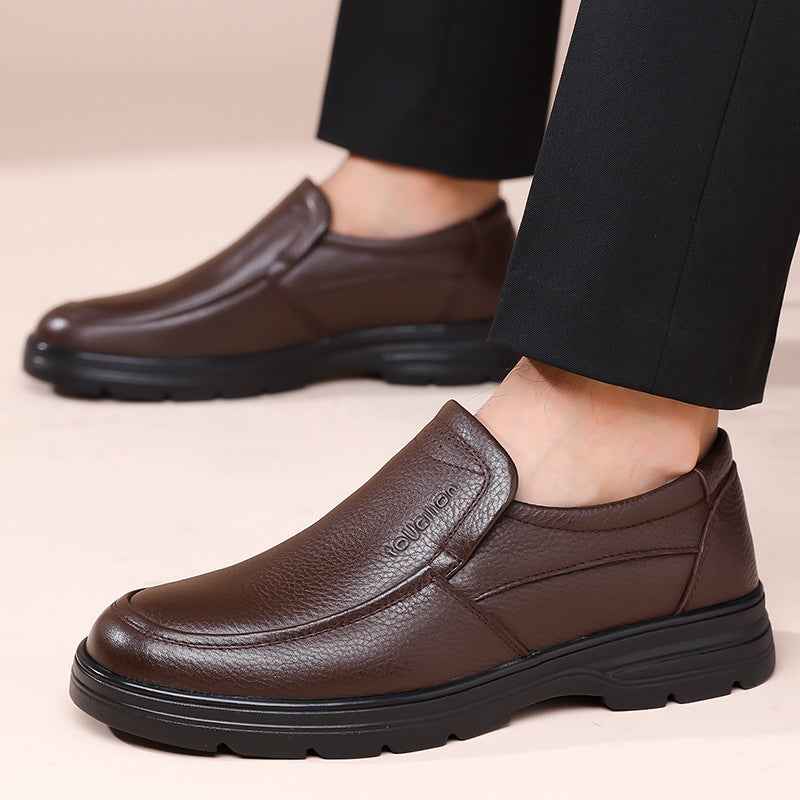 Men's Genuine Leather Lace-up Business Casual Shoes