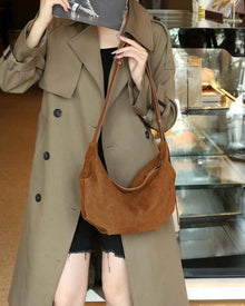 Womens Elegant Matte Leather Crossbody Shoulder Bag