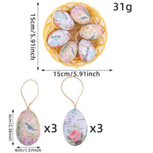 Easter Egg Ornaments Diy Knitted Basket Painted