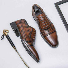 Square Toe Men's Breathable Business British Style Niche Leather Shoes