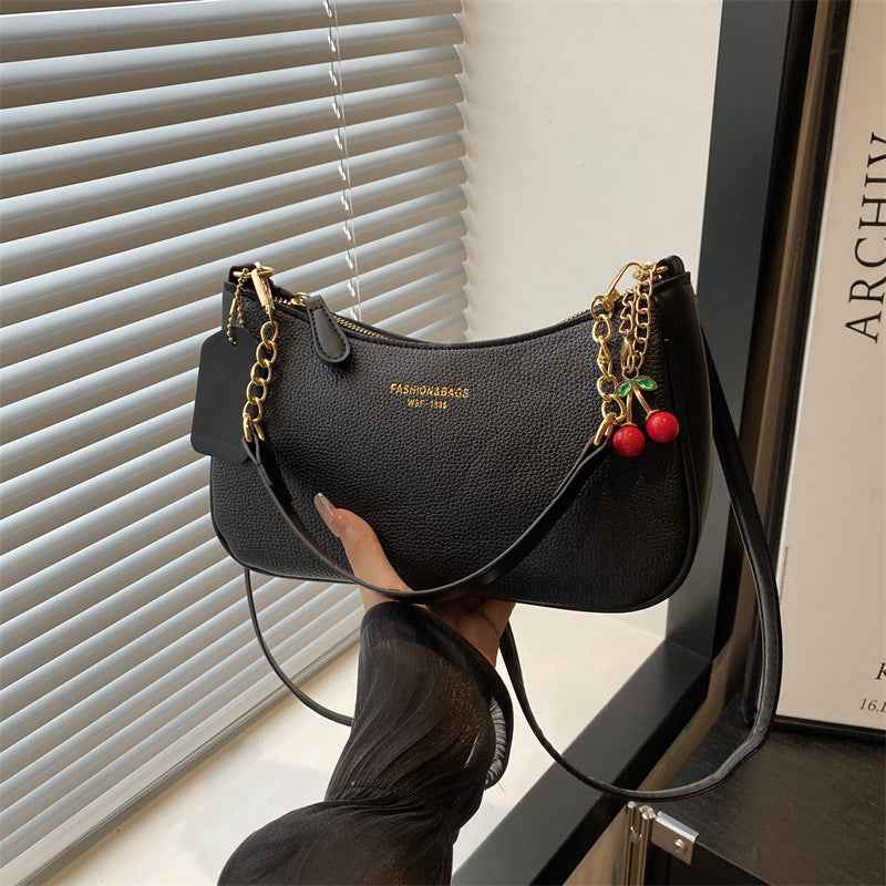 Fashionable Solid-Color Womens Shoulder Crossbody Bag