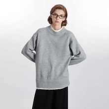 Fake Two Pieces Sweaters Autumn And Winter Trends Loose Round Neck