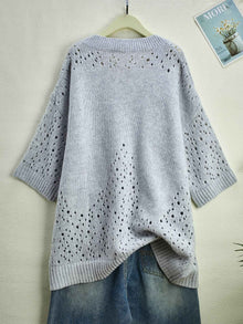 Women's Hollow Knitted Loose Pullover Sweater