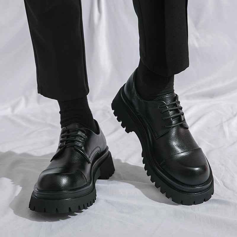 Business Formal Britishstyle Glossy Heightincreasing Leather Shoes