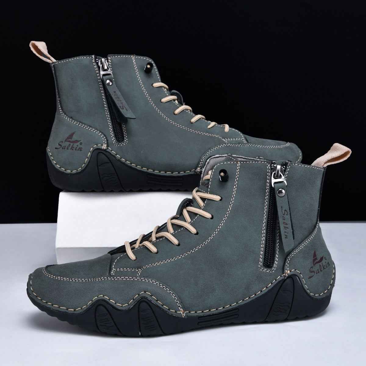 Men's High-top Handmade Leisure Ankle Boots