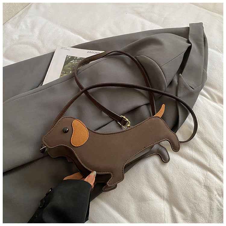 Korean-style Quirky And Creative Dachshund-shaped Bag