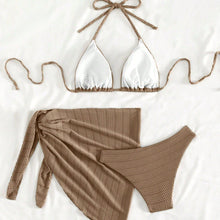 European And American Three-Piece Bikini Set Lace-Up One-Piece Swimsuit by Mirlaine Univers