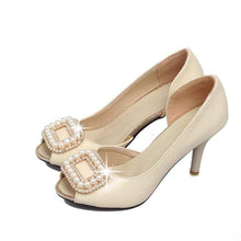 Beaded high heel sandals women stiletto fish mouth