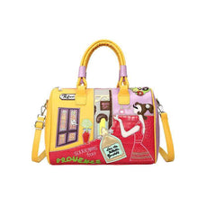 High-capacity Premium Boston Bag With Embroidered Patchwork Design