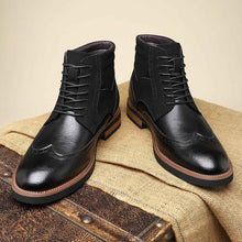 British Style Retro Martin Boots Mid-top Carved Men's