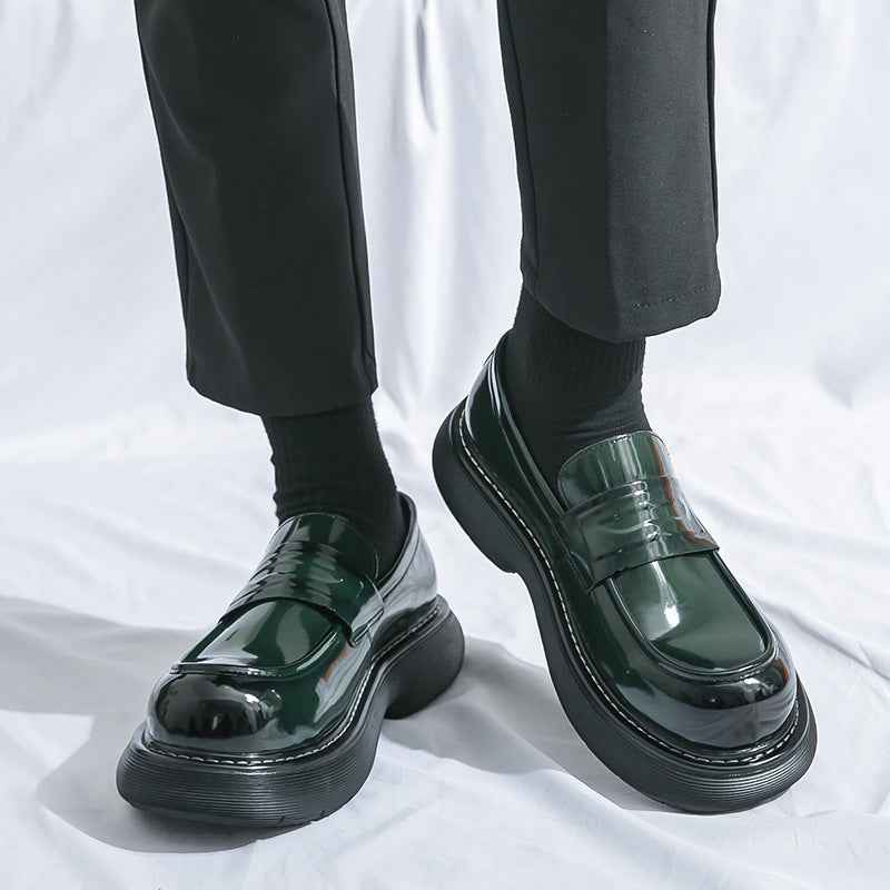 Business Formal Britishstyle Glossy Heightincreasing Leather Shoes
