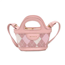 Korean-style Patchwork Fashion Plaid Niche Mini Tote Crossbody Bag