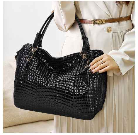 Womens Large Genuine Leather Casual Tote Bag