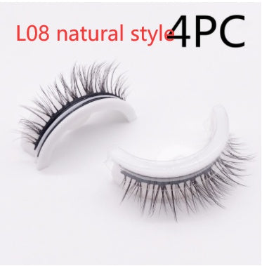 Reusable 3D Mink Lashes Natural False Eyelashes Self Adhesive Fake Glue Free Makeup Eyelash Extension Silk by Mirlaine Univers