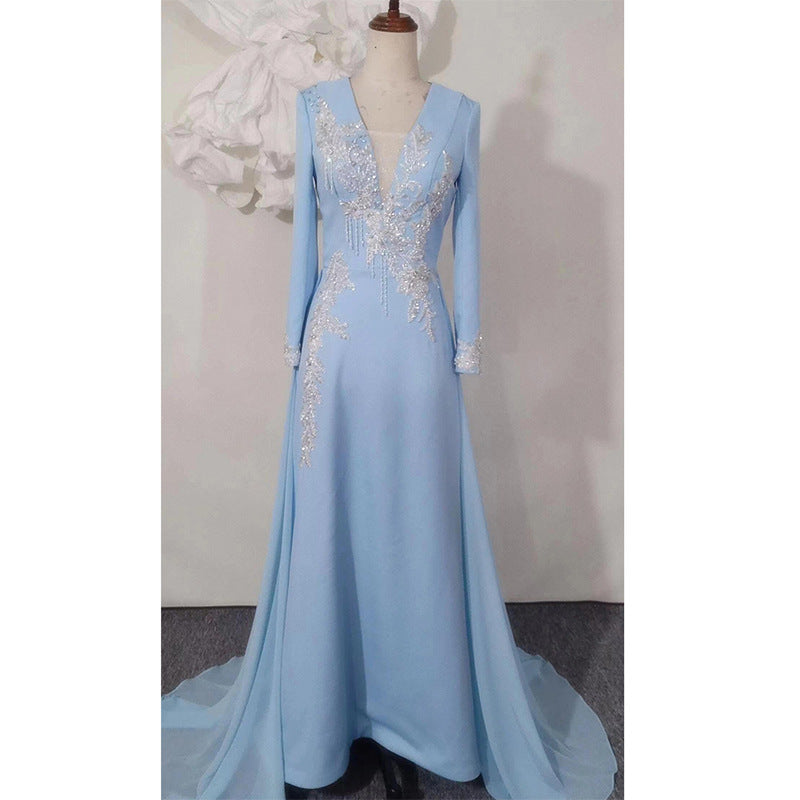 Light Luxury Minority Temperament Long Sleeve Performance Costume by Mirlaine Univers