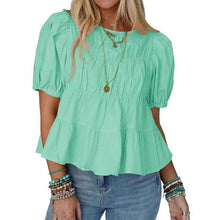 Summer Puff-sleeve Doll Shirt Short Sleeves