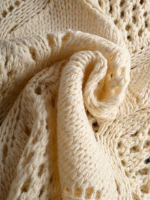 Hollowed-out Vintage Knit Vest Sweater