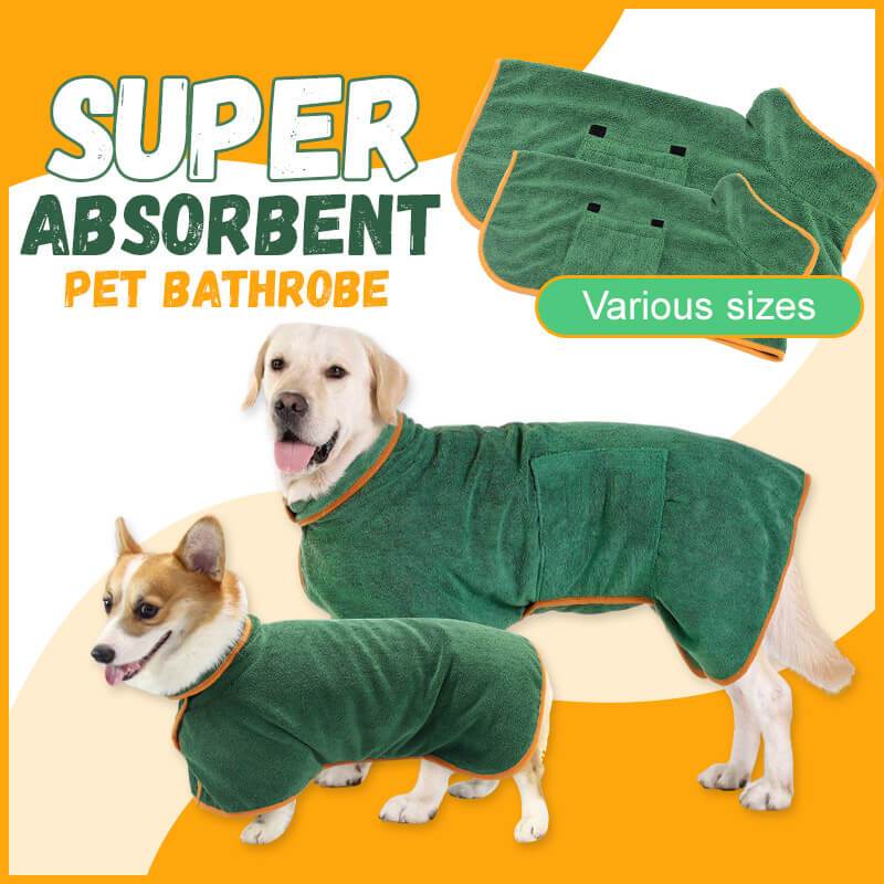 Absorbent Pet Bathrobe With Waist-wrapped Microfiber by Mirlaine Univers