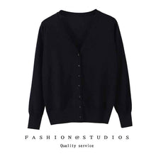 Women's Slim-fit SpringAutumn Plus-size Knitted Cardigan