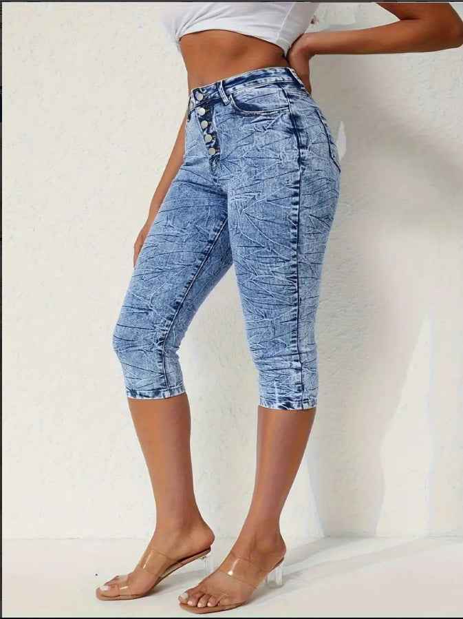 High-elastic Form-fitting Light-colored Jeans