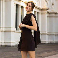 New Solid-Colored Ribbon Womens Dress