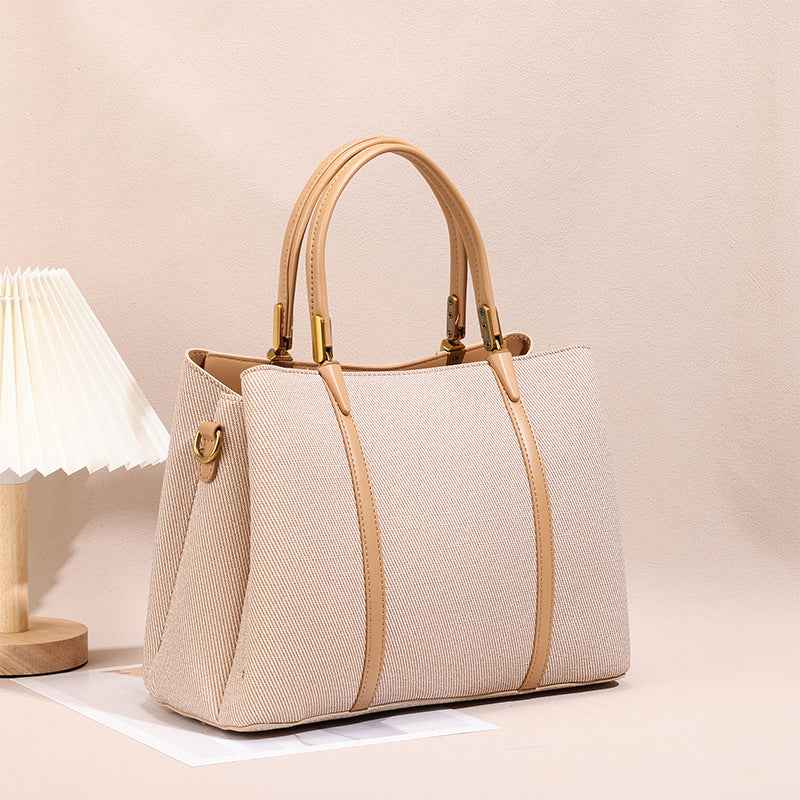 Sophisticated Womens Commuter Bag Spacious Solid-color Tote With A Light-luxury Premium Texture