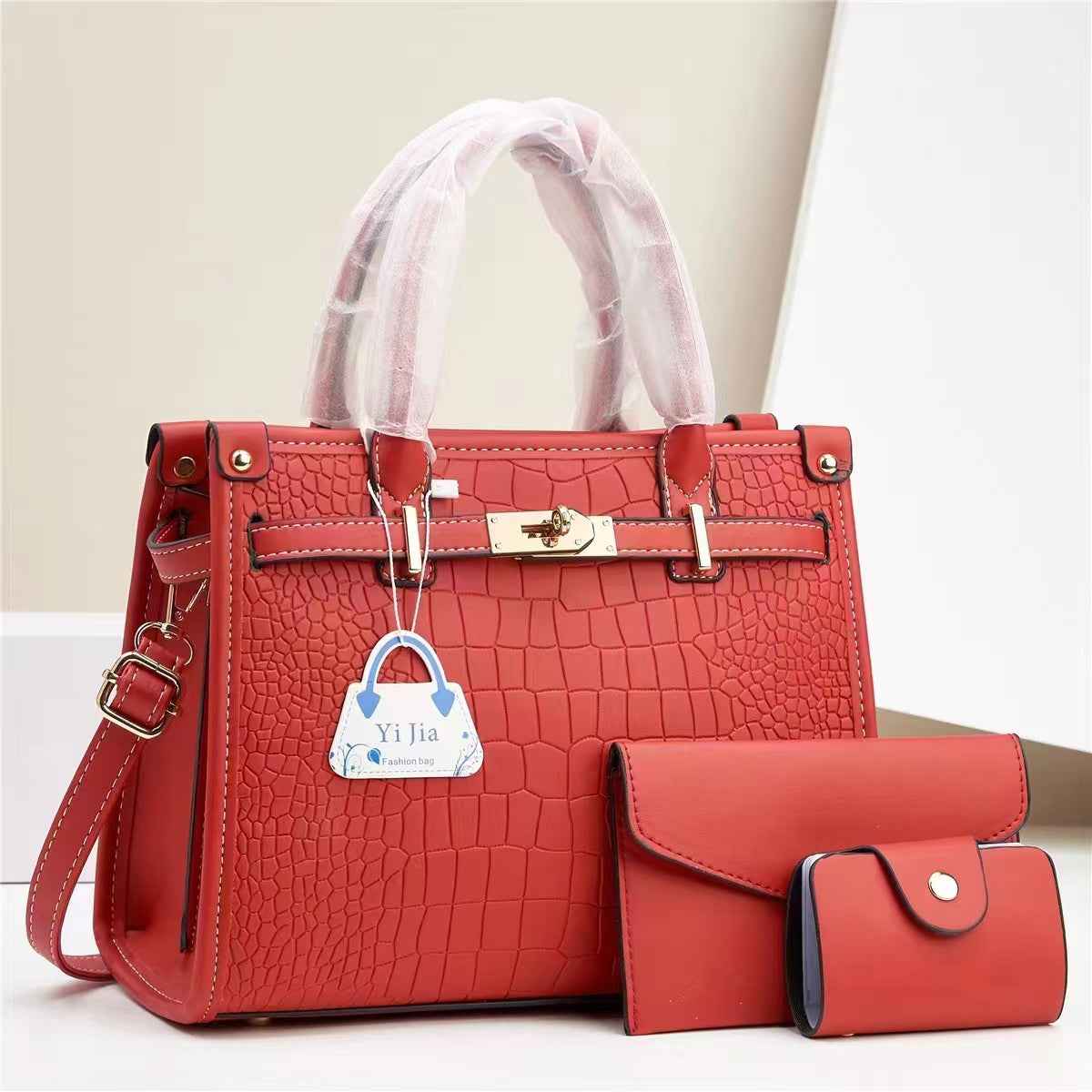 Stylish And Minimalist Macaron Three-piece Handbag