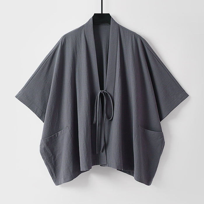 Retro Casual Tea Ceremony Outfit Mid-length Coat