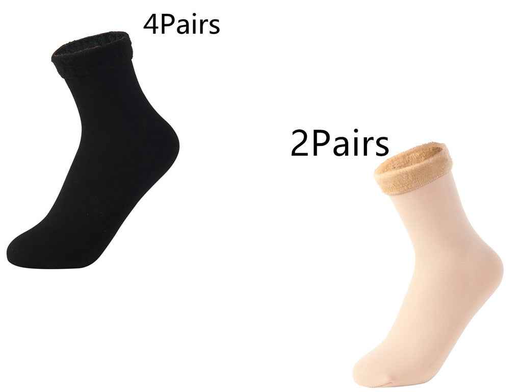 Women's Padded Velvet Warm Soft Medium Tube Socks