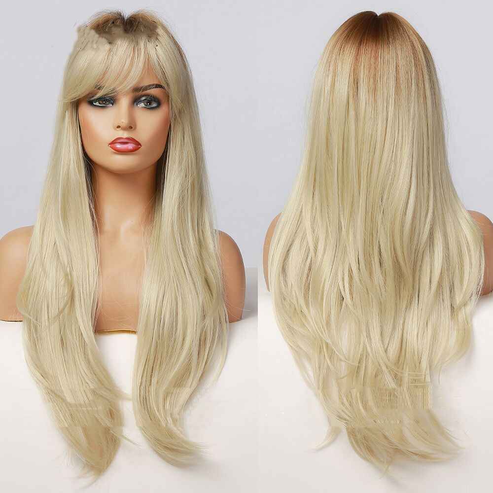 Wig Women's Slanted Fringe Gradient