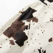 American-style Retro Cow-Motif Multi-Pocket Workshorts For Women