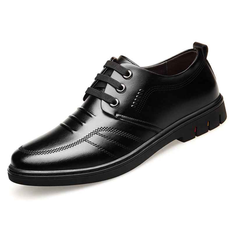 Men's Height Increasing Insole Genuine Leather Business Casual Leather Shoes