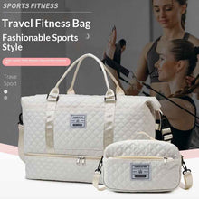 Large-Capacity Quilted Embroidered Thread Handle Crossbody Storage Travel Bag
