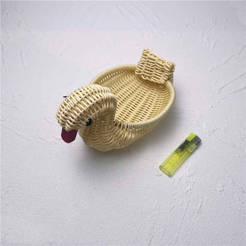 Wicker Woven Basket Bamboo Basket Rattan Woven Bamboo Basket Ornaments Storage Basket