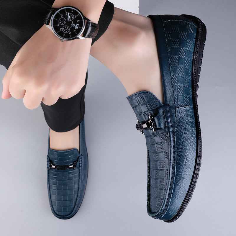 Slip-On Business Men's Soft Surface Casual Plus Size Loafers Leather Shoes