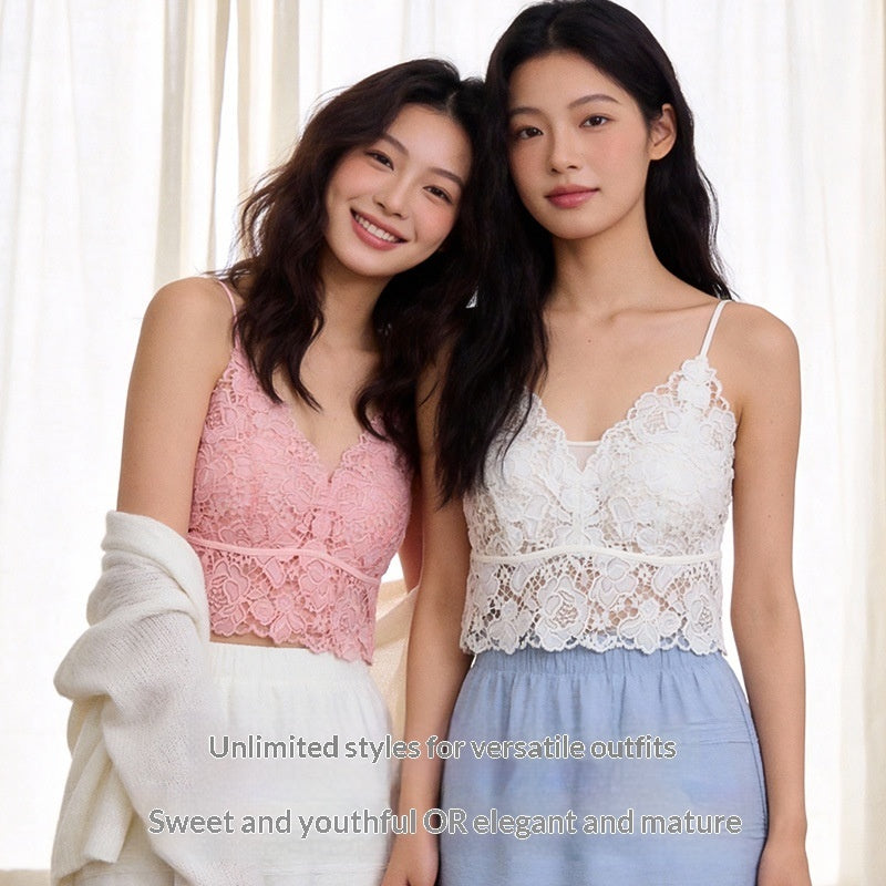 French-style Lace Mesh Camisole With Chest Pads Lightweight Outerwearbase Layer Top by Mirlaine Univers French-style Lace Mesh Camisole With Chest Pads Lightweight Outerwearbase Layer Top Mirlaine Univers french-style-lace-mesh-camisole-with-chest-pads-lightweight-outerwearbase-layer-top 0 French-style Lace Mesh Camisole With Chest Pads Lightweight Outerwearbase Layer Top Mirlaine Univers French-style Lace Mesh Camisole With Chest Pads Lightweight Outerwearbase Layer Top