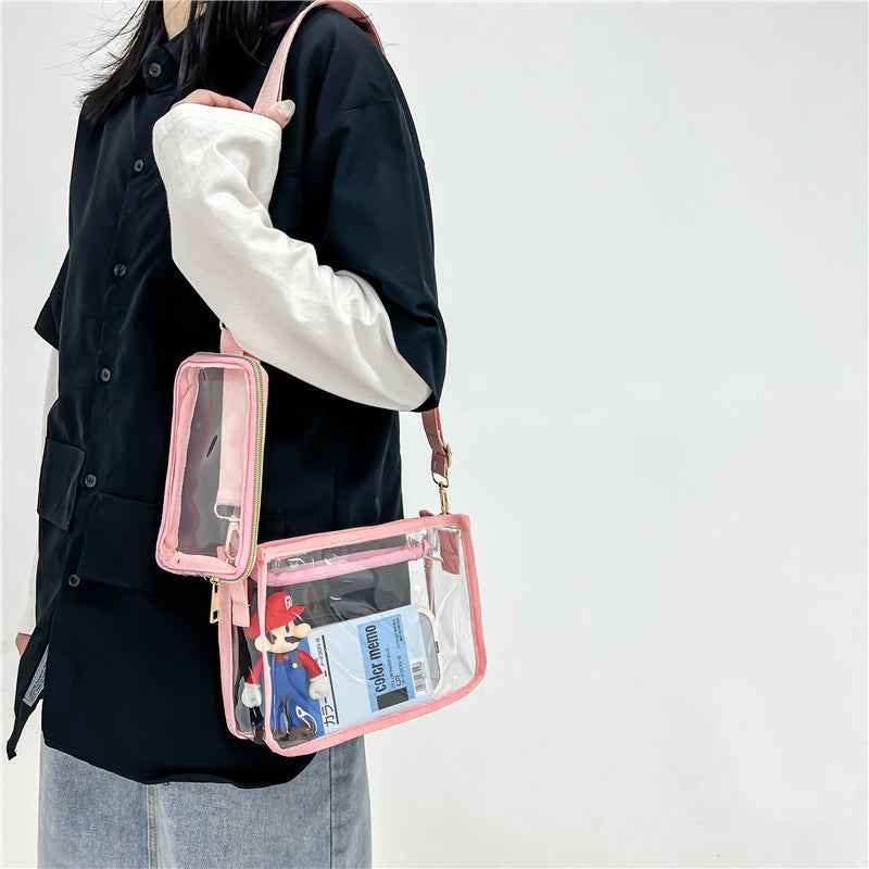 New Womens PVC Transparent Crossbody Bag