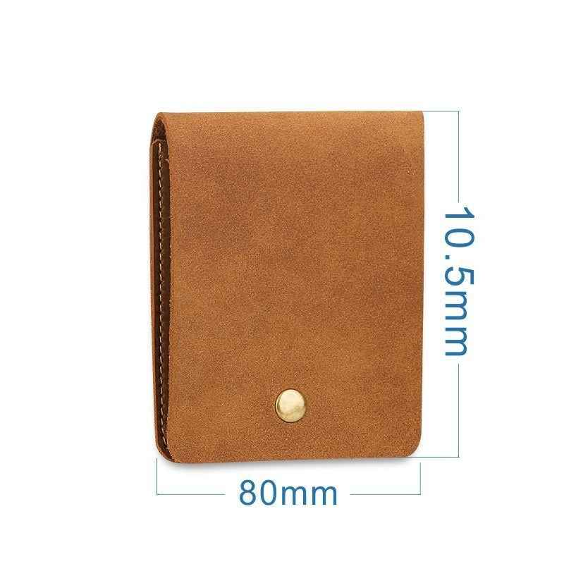 PU Leather Matte Vintage Bi-Fold Compact And Portable Bag