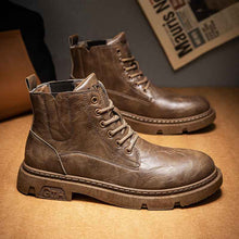 Autumn Leather Boots Men's Versatile Retro Trendy Versatile Casual Martin Shoes