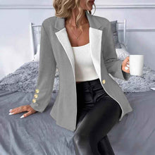 Long Solid-Colored Lapel Belted Cufflink Womens Suit