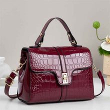 Sleek Stone-patterned Patent Leather Crossbody Bag That Pairs Effortlessly With Any Outfit