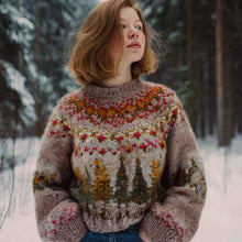 Printed Round-neck Hoodie With Striped Patch Design