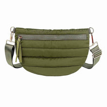 Womens Casual Quilted Solid-Color Down Waist Bag Shoulder Bag