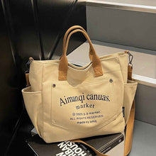 Canvas Commuter Shoulder Tote Crossbody Bag