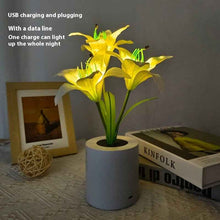 Rechargeable Led Lily Flower Pot Lamp