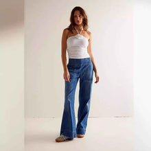 Fashionable Low-rise Non-stretch Denim Trousers Loose-fitting And Slimming