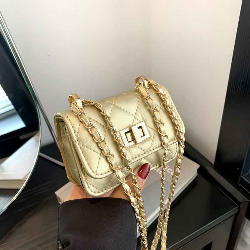 Fashionable Lock-Clasp Chain All-Match Crossbody Bag For Women