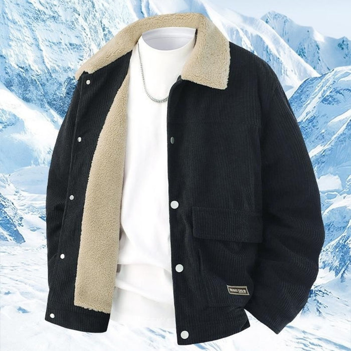 Mens Thickened Lapel Jacket Coat