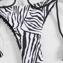 Women's Casual Printed Strappy Tassel Two-Piece Swimsuit